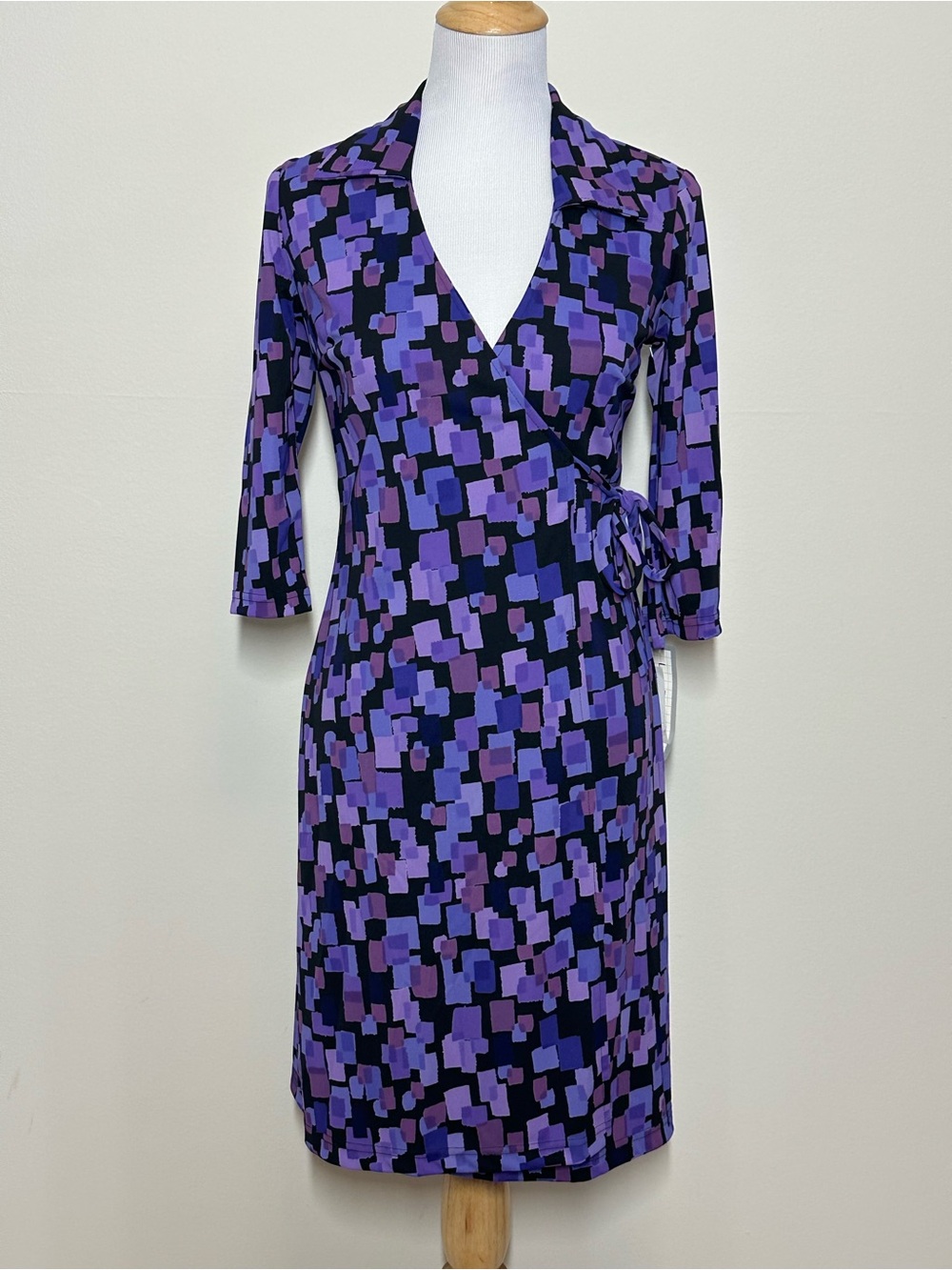 La Belle Vintage Geometric Wrap Dress NWT Sz S